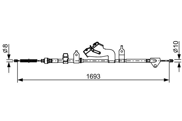 BOSCH Kézifék bowden 1987482657_BOSCH