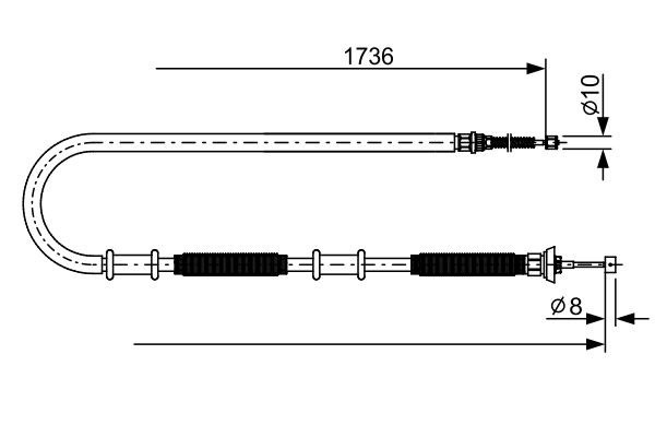 BOSCH Kézifék bowden 1987482700_BOSCH