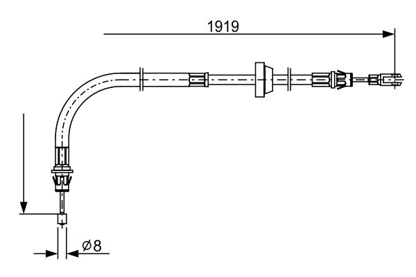 BOSCH Kézifék bowden 1987482710_BOSCH