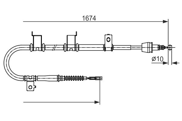 BOSCH Kézifék bowden 1987482714_BOSCH