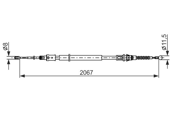 BOSCH Kézifék bowden 1987482869_BOSCH