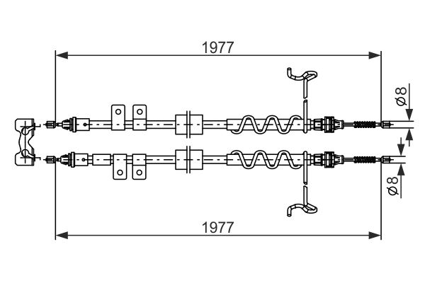 BOSCH Kézifék bowden 1987482870_BOSCH