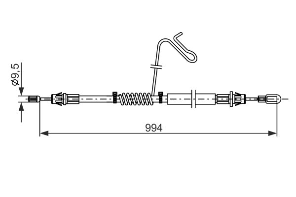 BOSCH Kézifék bowden 1987482882_BOSCH