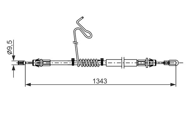 BOSCH Kézifék bowden 1987482883_BOSCH