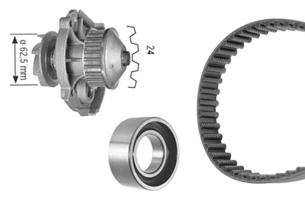 BOSCH Vezérműszíjkészlet vízpumpával 1987948799_BOSCH