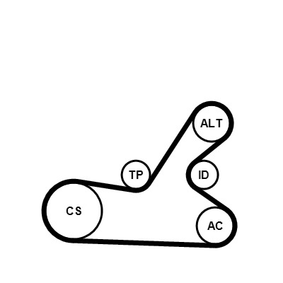 CONTITECH Hosszbordásszíj készlet 6PK1145K4_CONTI