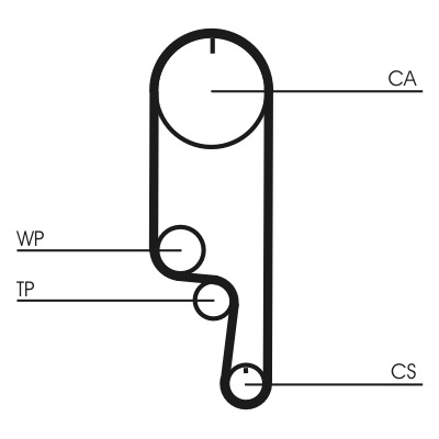 CONTITECH Vezérműszíjkészlet vízpumpával CT1008WP2_CONTI