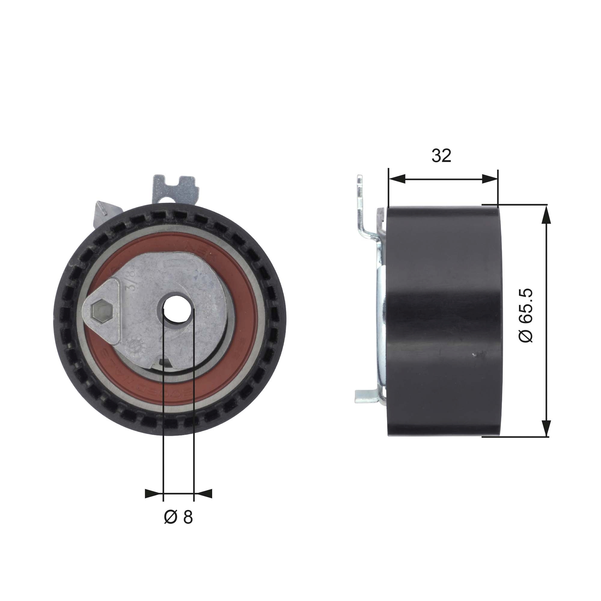 GATES Feszítőgörgő, vezérműszíj T43064_GATES