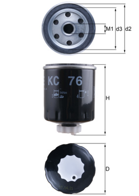 KNECHT Üzemanyagszűrő KC76_KNECHT