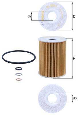 KNECHT Olajszűrő betét OX355/3D_KNECHT