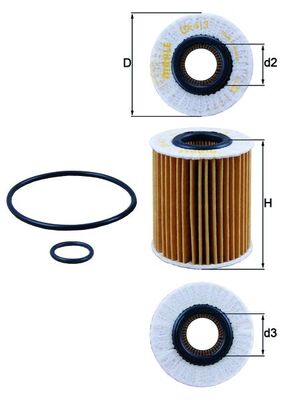 KNECHT Olajszűrő betét OX413D1_KNECHT