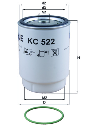 KNECHT Üzemanyagszűrő KC522D_KNECHT