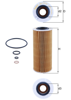 KNECHT Olajszűrő betét OX177/3D_KNECHT