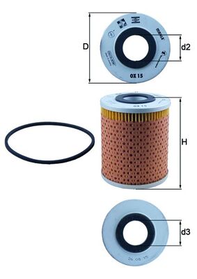 KNECHT Olajszűrő betét OX15D_KNECHT