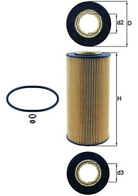 KNECHT Olajszűrő betét OX123/1D_KNECHT