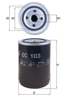 KNECHT Olajszűrő OC103_KNECHT