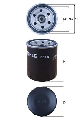 KNECHT Olajszűrő OC495_KNECHT