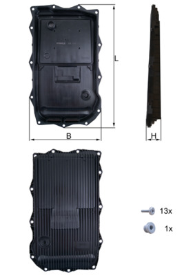 KNECHT Sebességváltó olajteknő HX184KIT_KNECHT