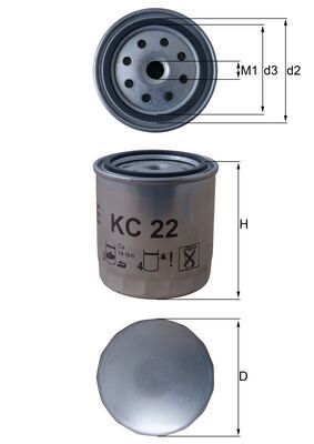 KNECHT Üzemanyagszűrő KC22_KNECHT