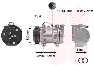 VAN WEZEL Klímakompresszor 0100K009_VW