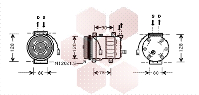 VAN WEZEL Klímakompresszor 0100K010_VW