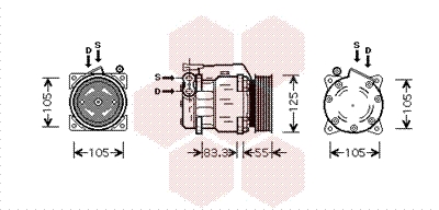 VAN WEZEL Klímakompresszor 0100K090_VW