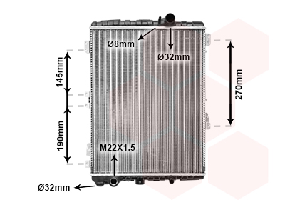 VAN WEZEL Vízhűtő 03002038_VW