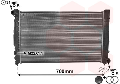 VAN WEZEL Vízhűtő 03002124_VW