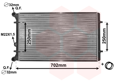 VAN WEZEL Vízhűtő 03002155_VW