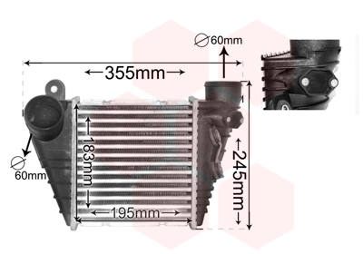 VAN WEZEL Töltőlevegő hűtő 03004172_VW