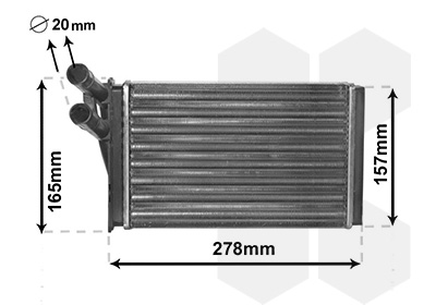 VAN WEZEL Fűtőradiátor 03006097_VW