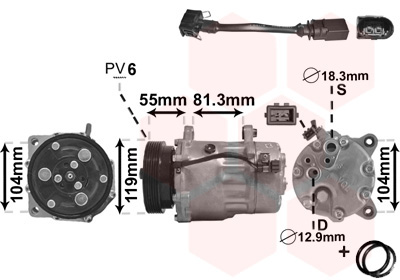 VAN WEZEL Klímakompresszor 0300K003_VW