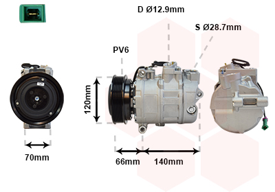 VAN WEZEL Klímakompresszor 0300K150_VW