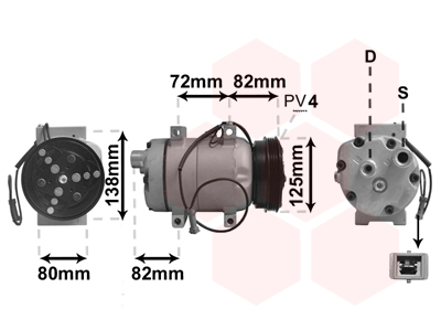 VAN WEZEL Klímakompresszor 0300K178_VW