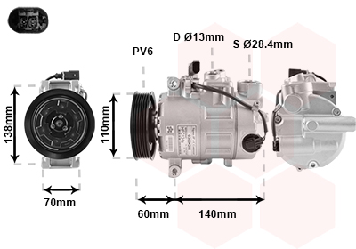 VAN WEZEL Klímakompresszor 0300K266_VW