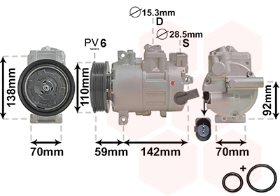 VAN WEZEL Klímakompresszor 0300K270_VW