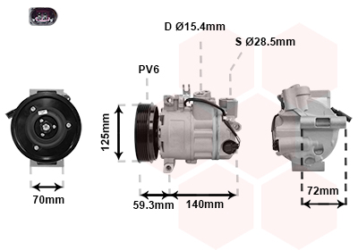 VAN WEZEL Klímakompresszor 0300K313_VW