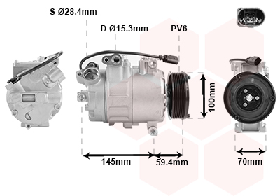 VAN WEZEL Klímakompresszor 0300K342_VW