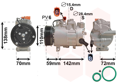 VAN WEZEL Klímakompresszor 0300K411_VW