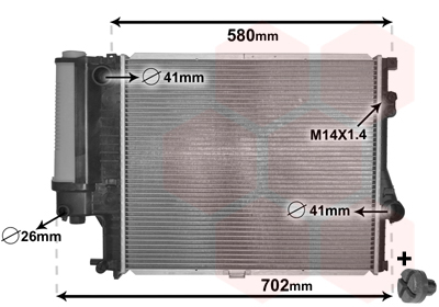 VAN WEZEL Vízhűtő 06002186_VW