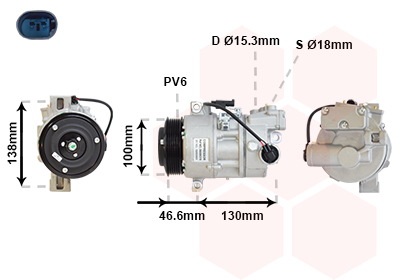 VAN WEZEL Klímakompresszor 0600K319_VW