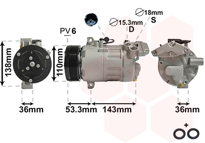 VAN WEZEL Klímakompresszor 0600K321_VW