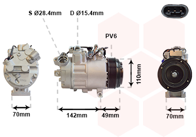 VAN WEZEL Klímakompresszor 0600K387_VW