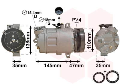 VAN WEZEL Klímakompresszor 0600K395_VW