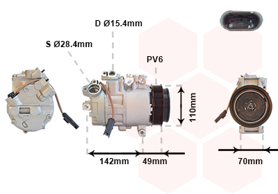 VAN WEZEL Klímakompresszor 0600K411_VW