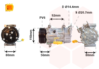 VAN WEZEL Klímakompresszor 0600K416_VW