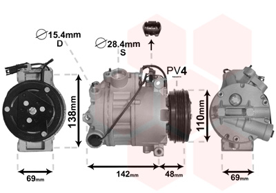 VAN WEZEL Klímakompresszor 0600K443_VW