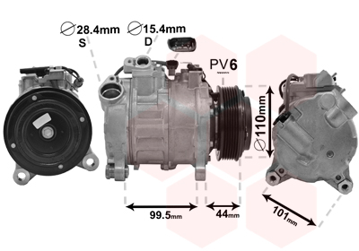 VAN WEZEL Klímakompresszor 0600K493_VW