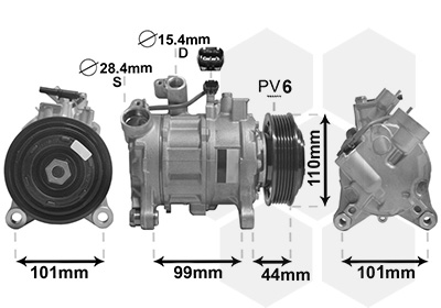 VAN WEZEL Klímakompresszor 0600K498_VW