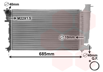 VAN WEZEL Vízhűtő 09002108_VW